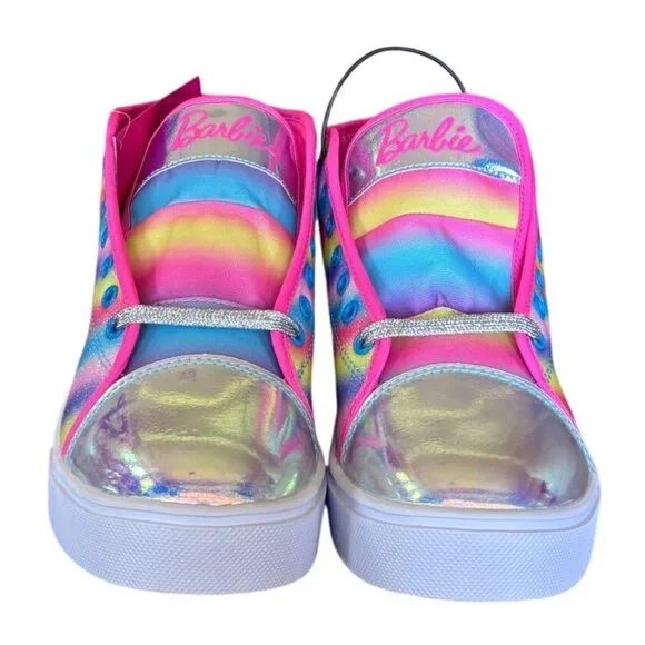 Heelys Little Girls Veloz Barbie High Top Wheeled Sneakers Size Youth 8 LDS 9 - Picture 7 of 12